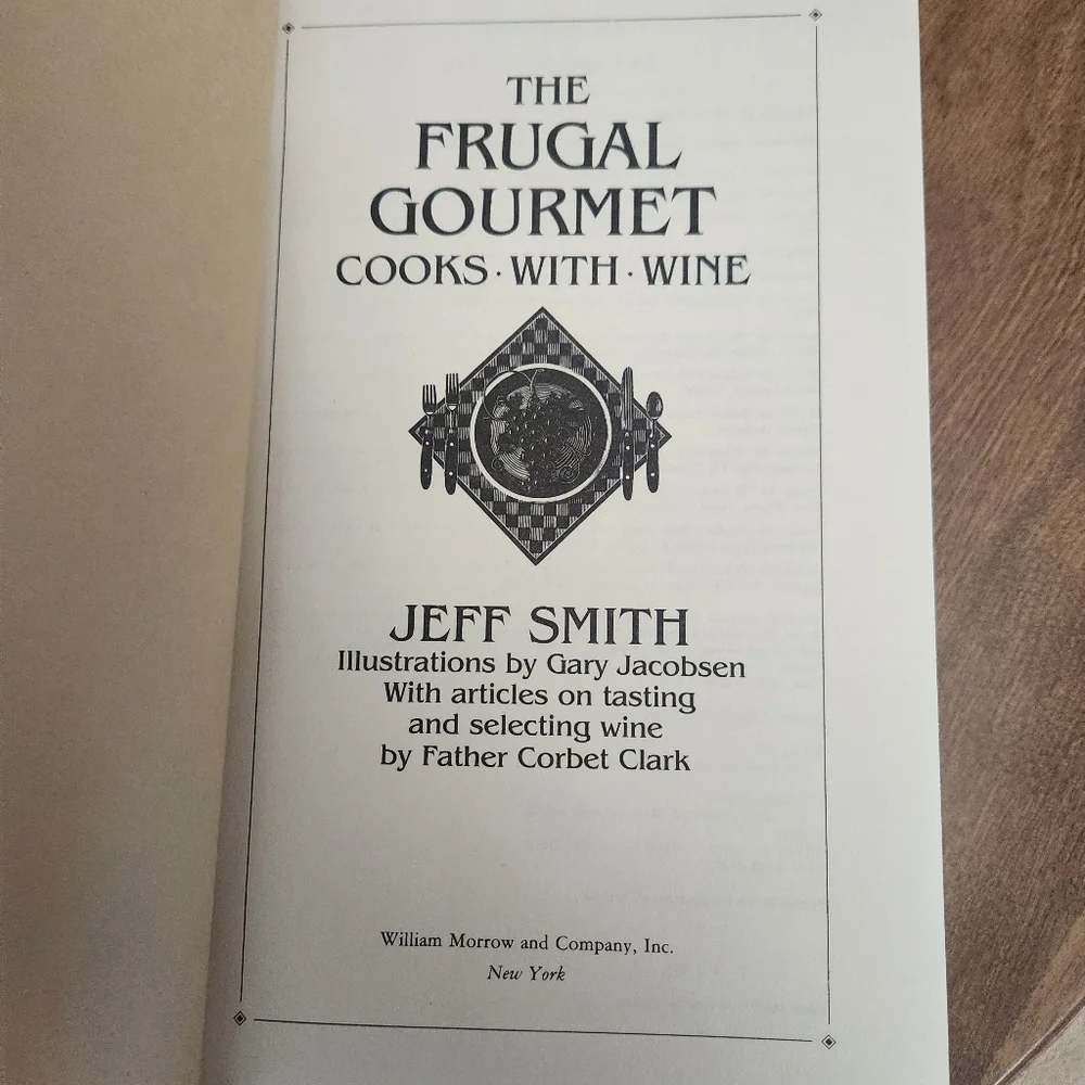 The Frugal Gourmet Cooks with Wine - Black and Red Cover